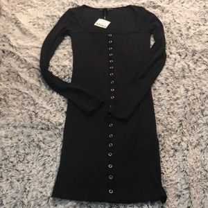 Forever 21 ribbed below knee dress